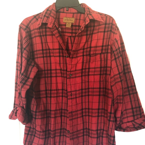 Red Plaid Cotton Button Down - Picture 3 of 3